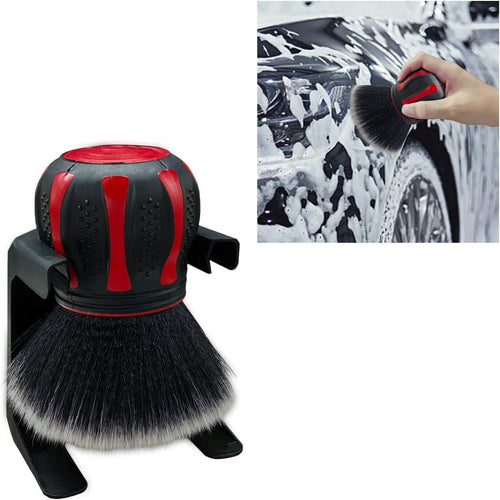 Car Detailing Brush, Ultra Soft Bristles XL Synthetic Brush, Auto Interior Dusting Brush with Storage Rack, Car Cleaning Tool for Vehicle Air Conditioner Vents, Dashboard, Leather