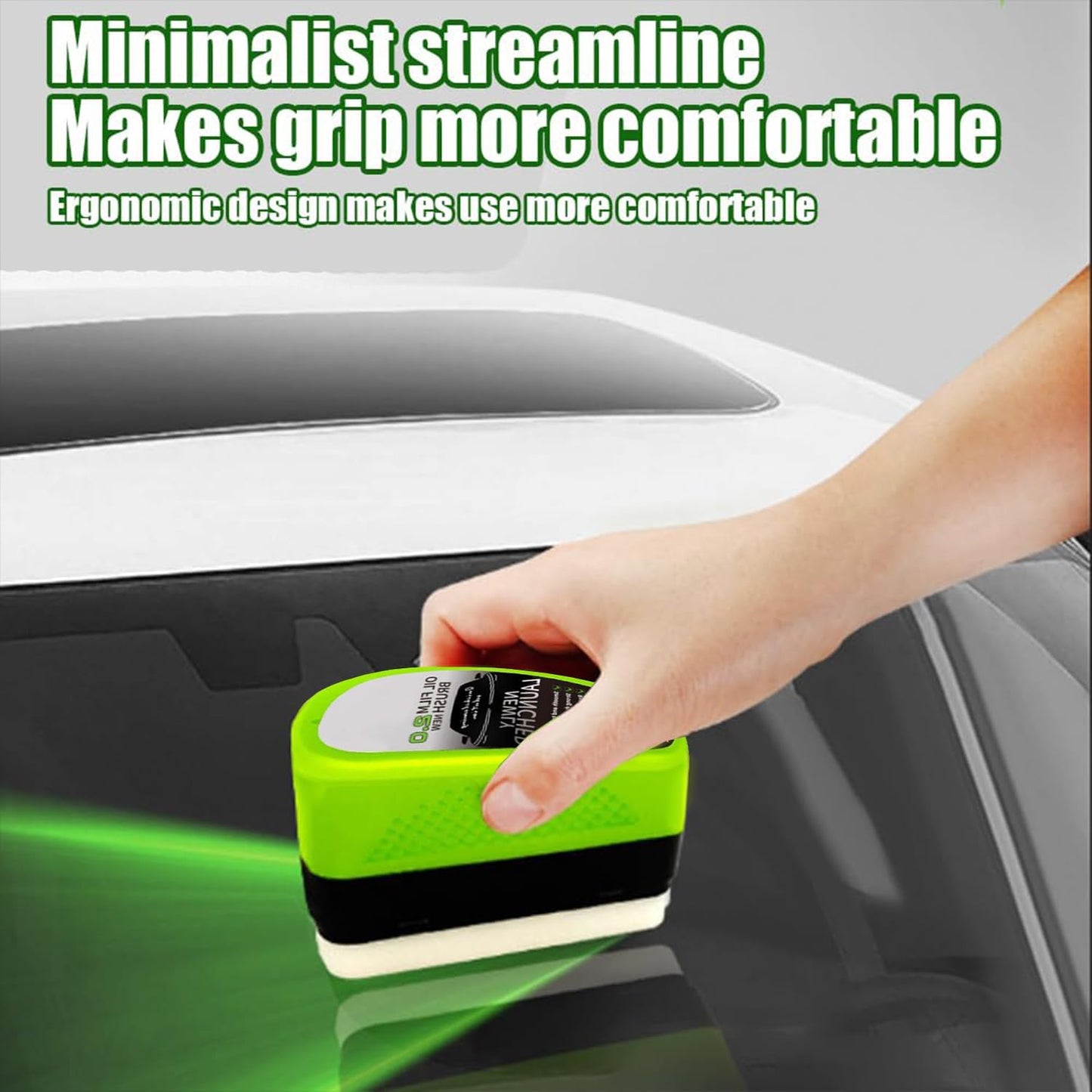 2025 New Automotive Oil Film Cleaning Brush, Clear Vision Glass Cleaner, Reusable Oil Film Cleaning Brush for Car Windows, Universal Glass Wipe Board