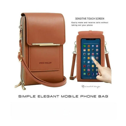 2026 Trendy Minimalist Elegant Women's Touchscreen Crossbody Phone Wallet
