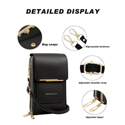 2026 Trendy Minimalist Elegant Women's Touchscreen Crossbody Phone Wallet
